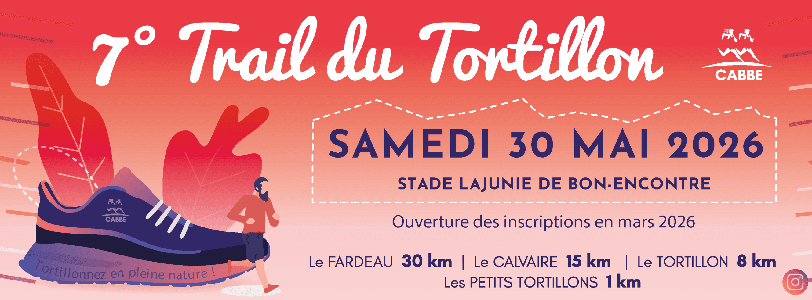 7e Trail du Tortillon — Samedi 30 mai 2026, Stade Lajunie de Bon-Encontre
